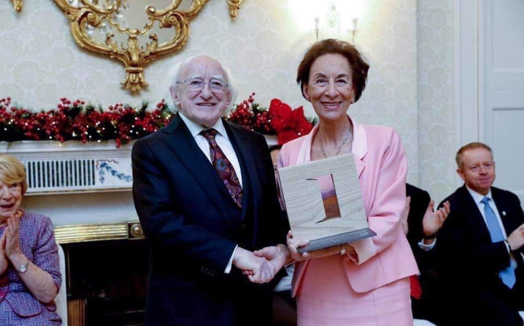 Munira e o Presidente da Irlanda